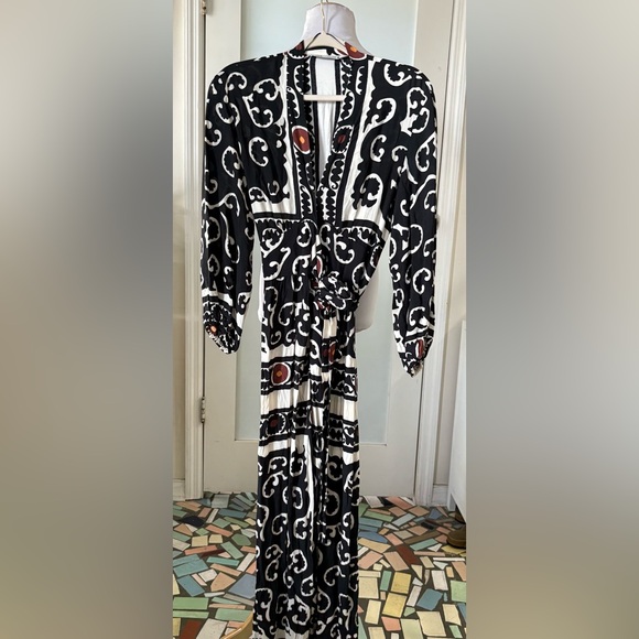 NEW ZARA PRINTED PAREO MAXI LONG DRESS WRAP STYLE SIZE S RARE - Picture 6 of 8